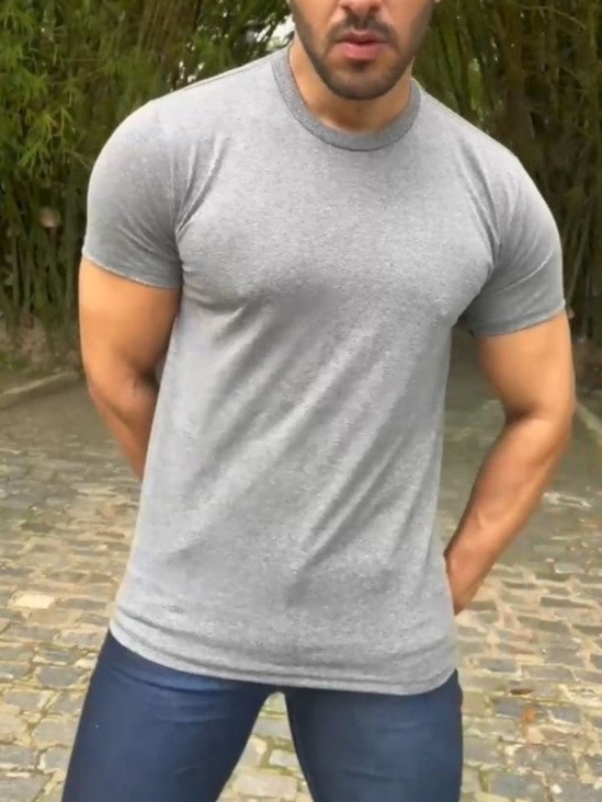 Camiseta Cinza Chumbo Masculino