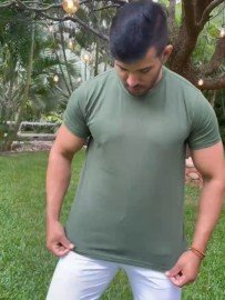 Camiseta Masculina Verde Militar