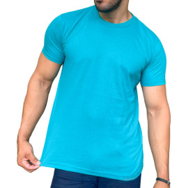 Camiseta Masculina Azul Turquesa