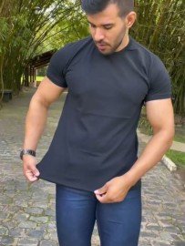 Camisa Preta Masculina Lisa