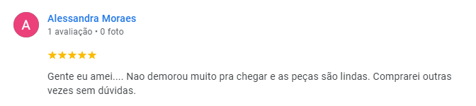 Depoimento de Alessandra Moraes, cliente satisfeita com a compra