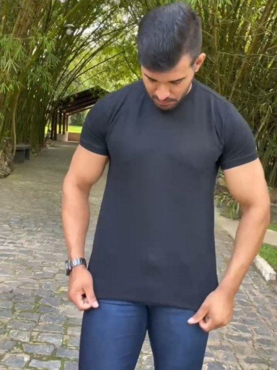 Camiseta Preta Masculina Basica